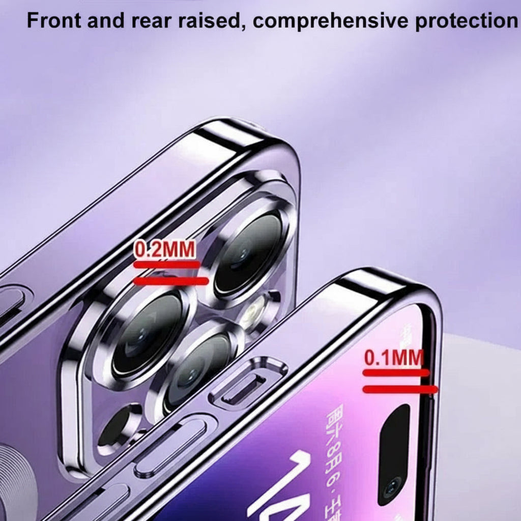 Luxury Plating for Magsafe Magnetic Case for Iphone 17 16 15 14 13 12 11 Pro Max plus Wireless Charge Cover with Lens Protector