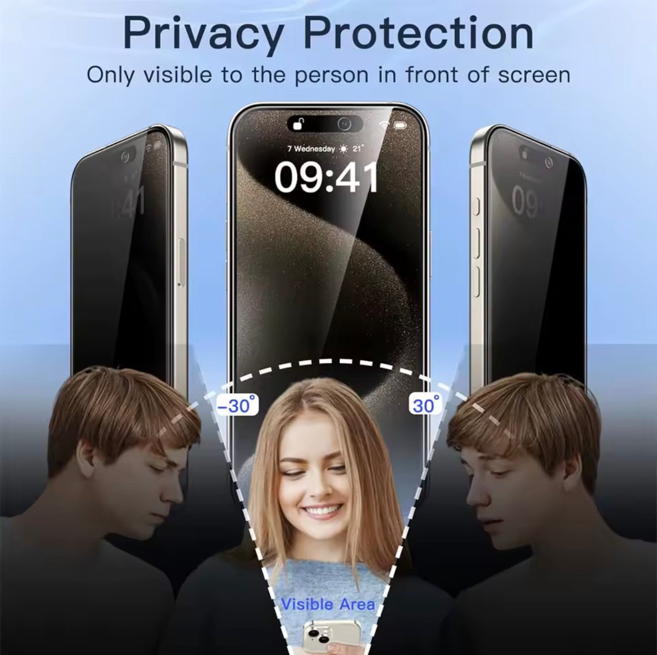 9H Privacy Screen Protector – Ultra-Clear, Anti-Spy & Scratch-Resistant